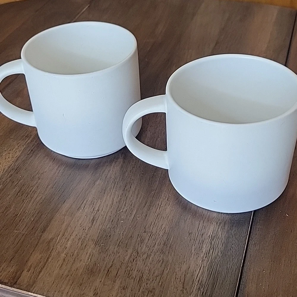 Pottery Barn Mason Stoneware Coffee Tea Mugs Set Of 2